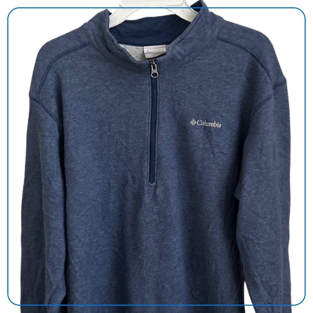 2 pcs. Columbia Mens XXL Blue & Brown 1/4 Zip Fleece Pullover Sweatshirts